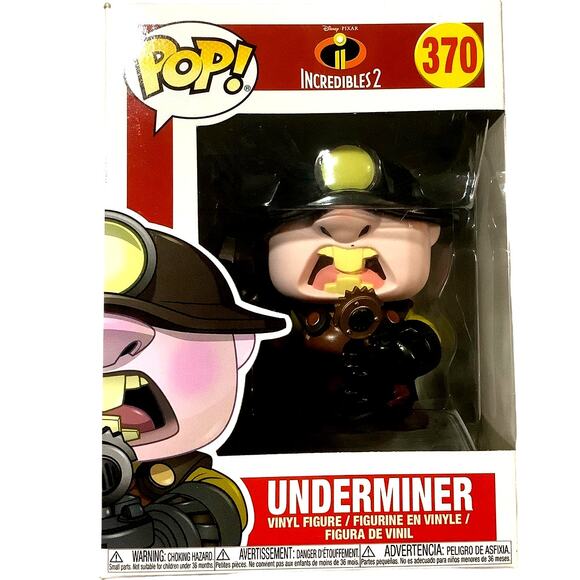 Funko POP! Disney: Incredibles 2 - Underminer 370  FAC-053571-18235 Vinyl Figure - Picture 1 of 8